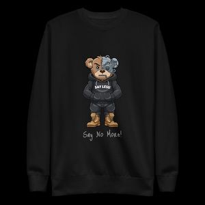 Say No More Teddy Bear Crew Neck